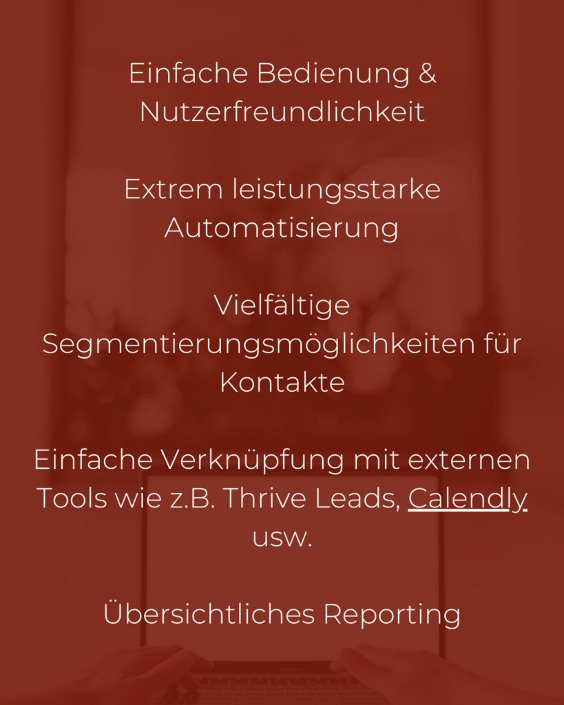 Nutzerfreundlichkeit, Automation, Segmentierung, Verknüpfung, Reporting